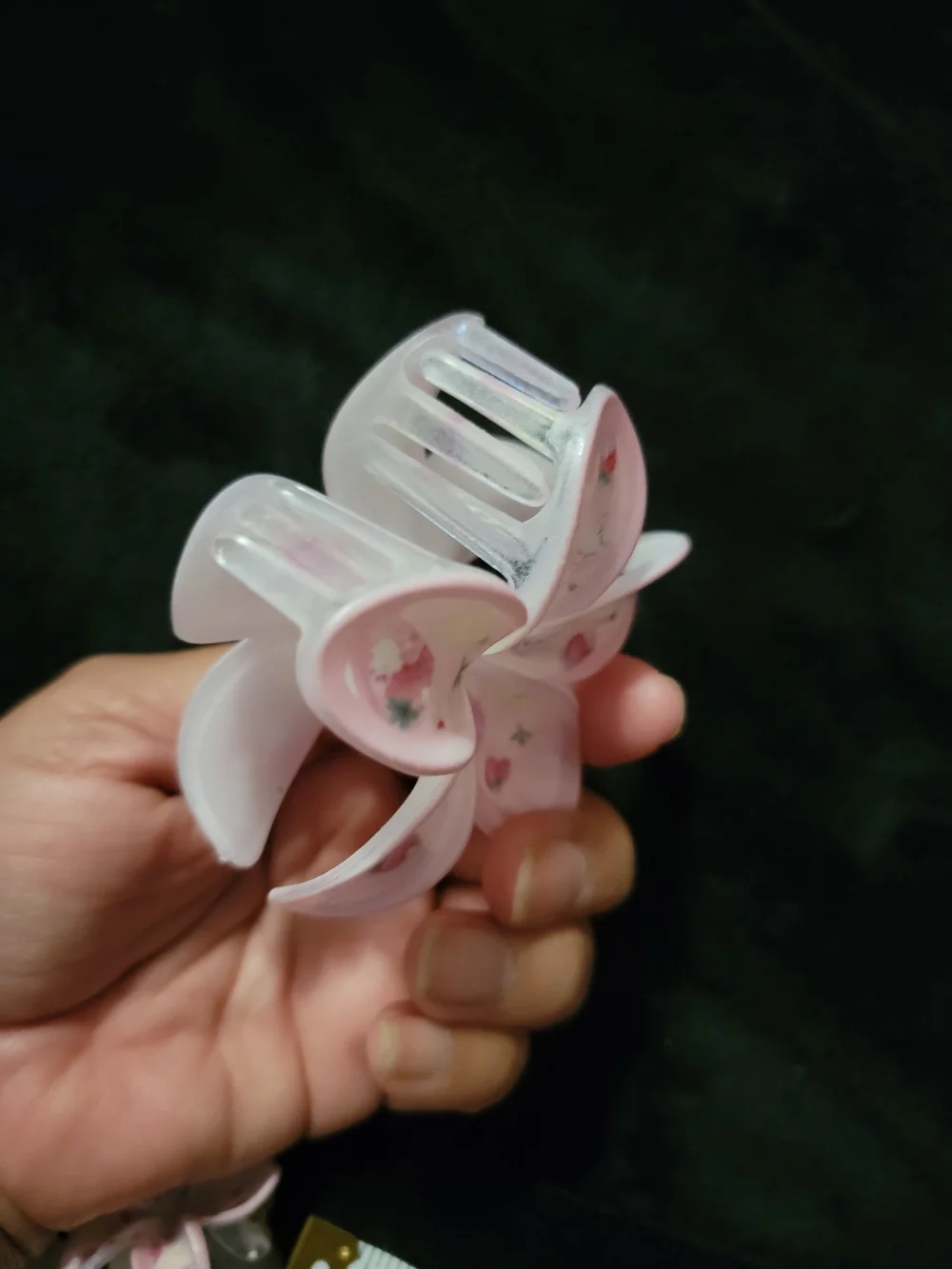 Pink Flower With Strawberries Hair Clips Set